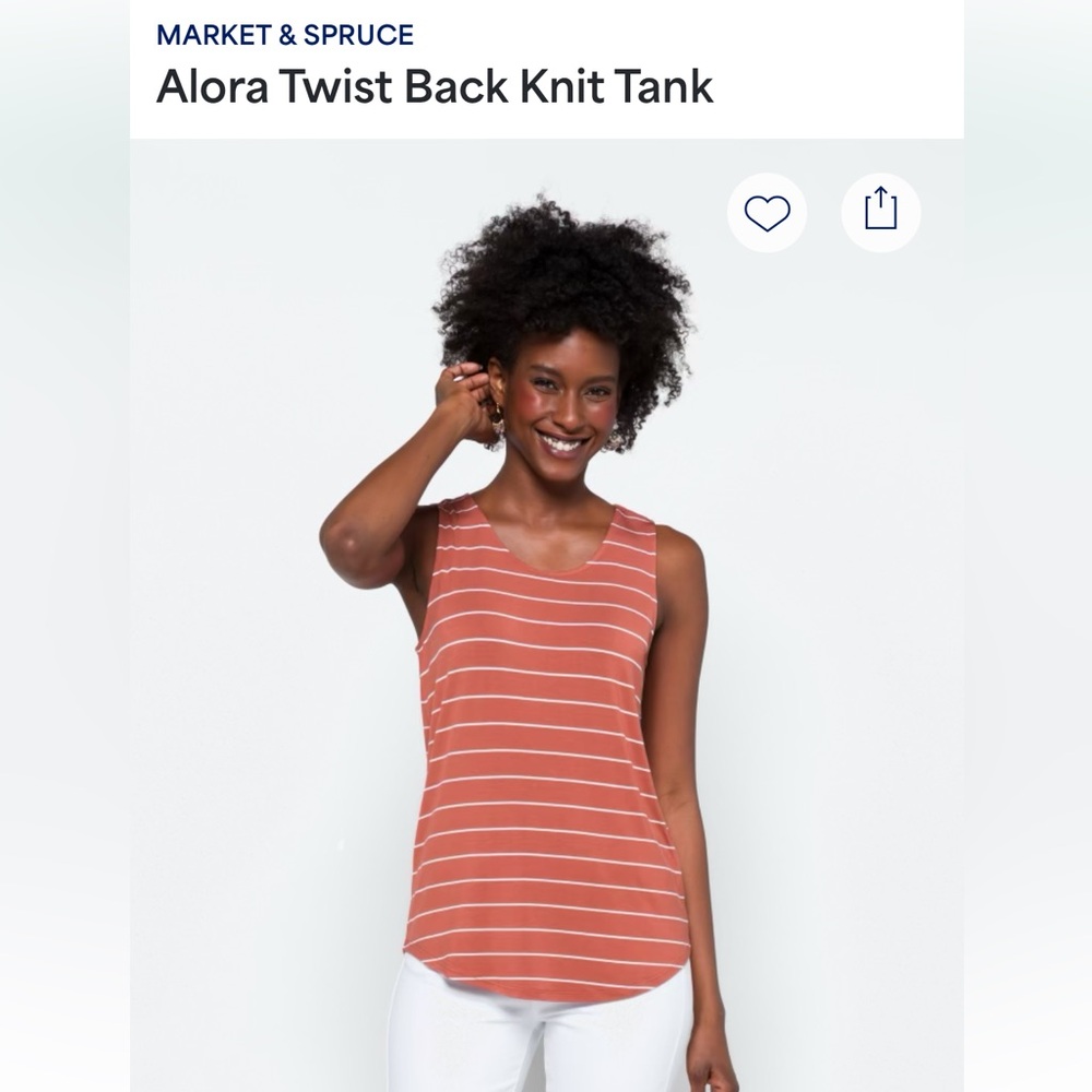 Market & Spruce alora twist back knit tank